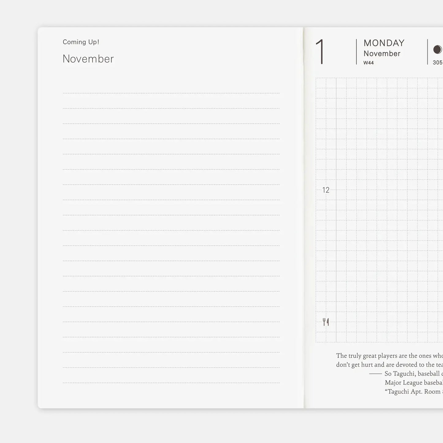 Hobonichi Techo 2027 English Planner Book A6 size / Daily / Jan start / Mon start - English Edition