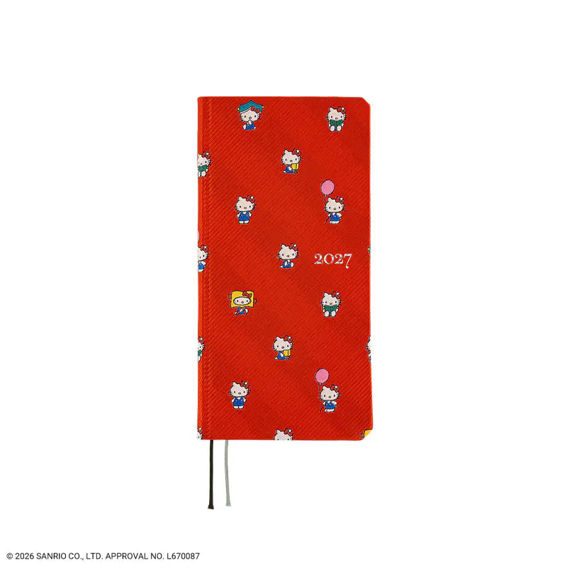Hobonichi Techo 2027 Hello Kitty: Friends with my Techo Weeks Hardcover Book / Weekly Horizontal / Jan start / Mon start - English Edition