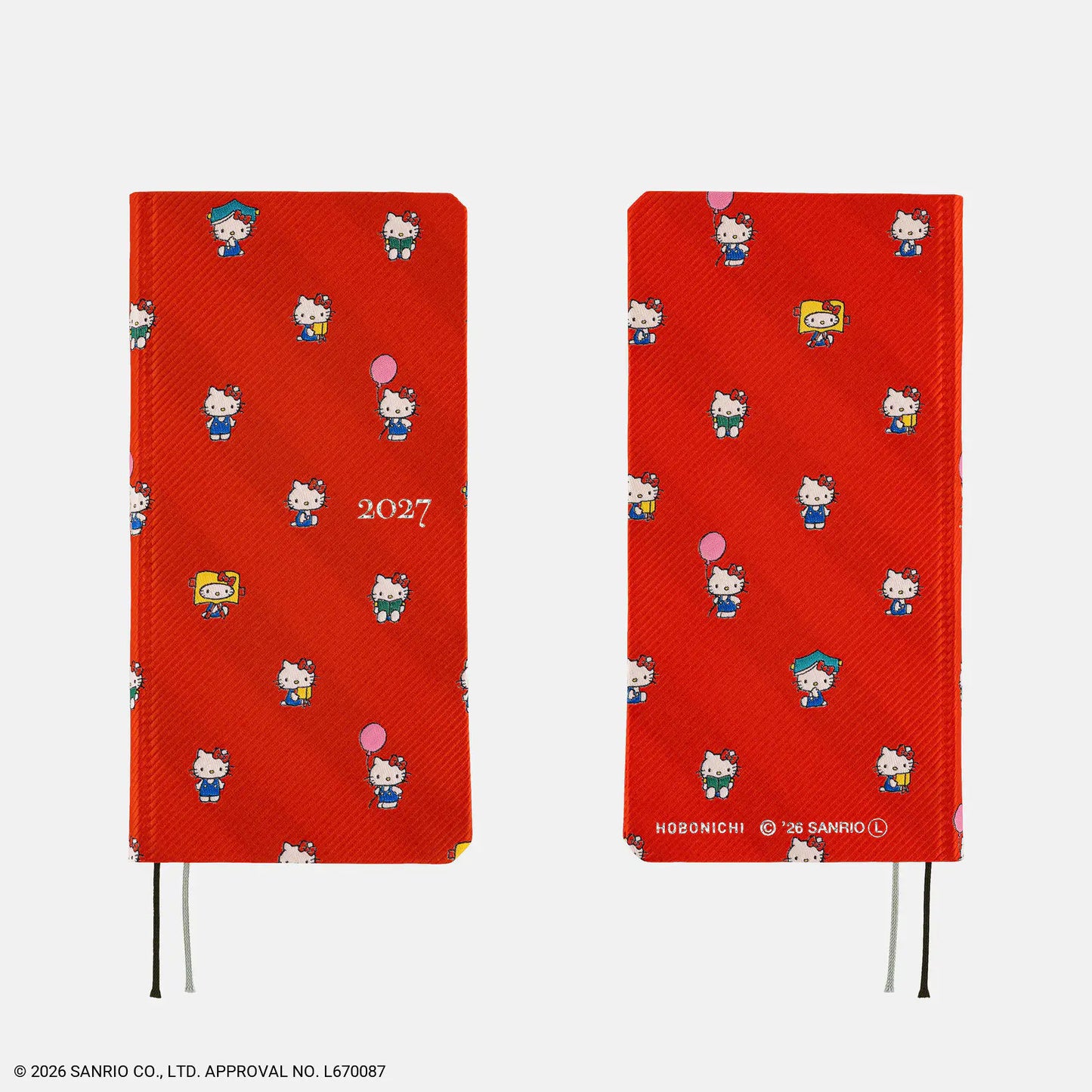 Hobonichi Techo 2027 Hello Kitty: Friends with my Techo Weeks Hardcover Book / Weekly Horizontal / Jan start / Mon start - English Edition