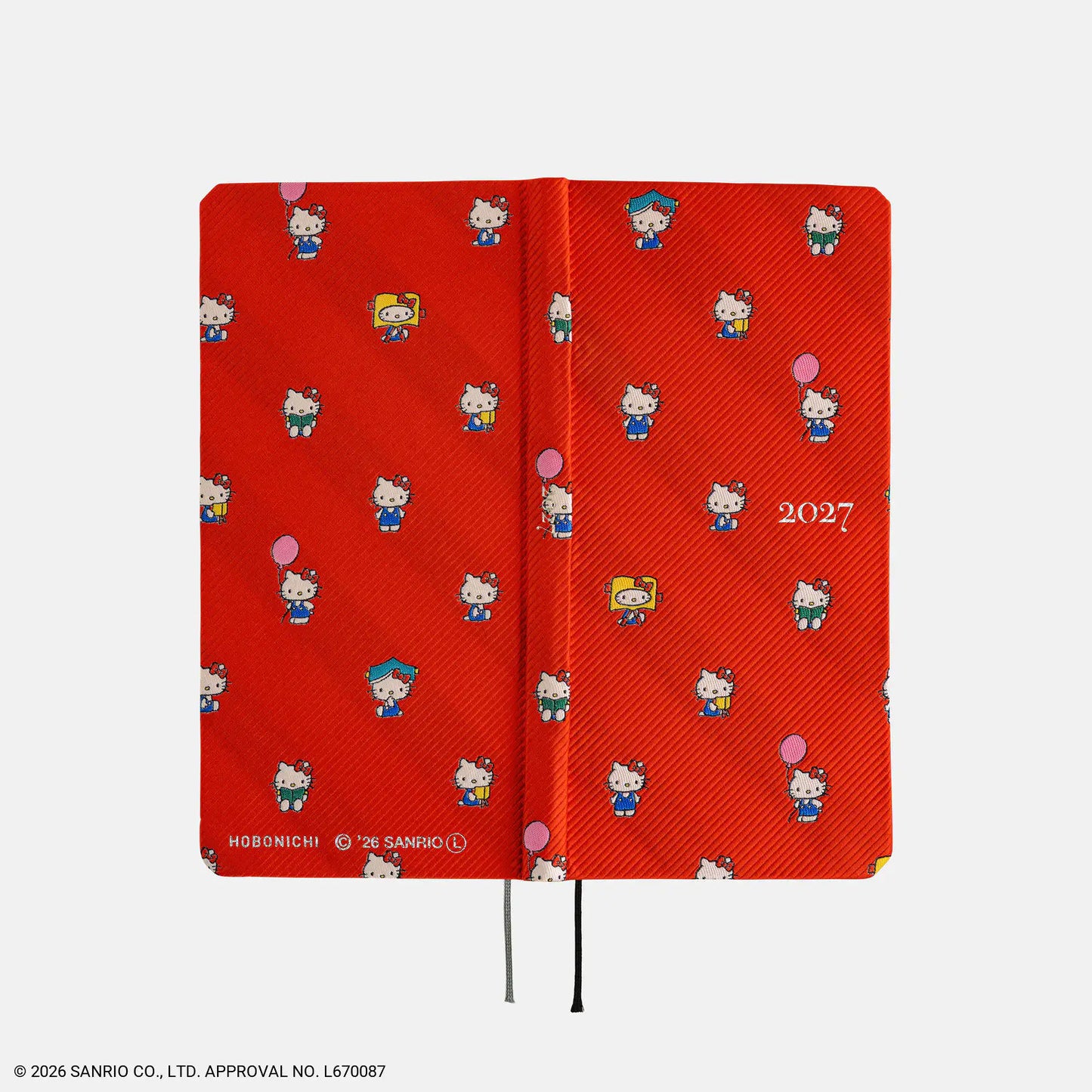 Hobonichi Techo 2027 Hello Kitty: Friends with my Techo Weeks Hardcover Book / Weekly Horizontal / Jan start / Mon start - English Edition