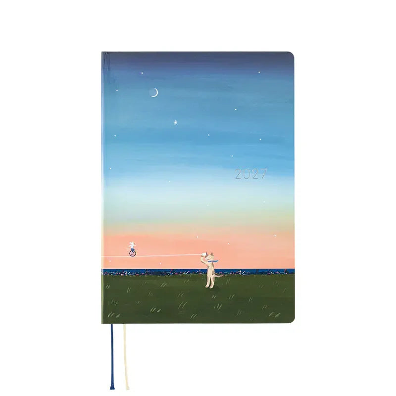 Hobonichi Techo 2027 Hiroko Kubota: String Telephone Until the Moon is Full HON / A5 Size / Daily / Jan start / Mon start - English Edition