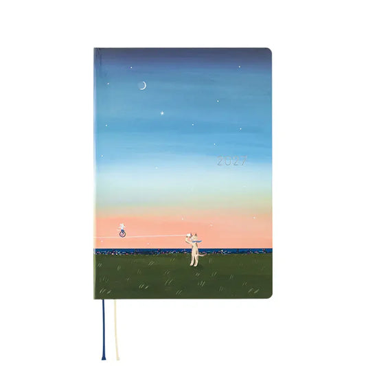 Hobonichi Techo 2027 Hiroko Kubota: String Telephone Until the Moon is Full HON / A5 Size / Daily / Jan start / Mon start - English Edition