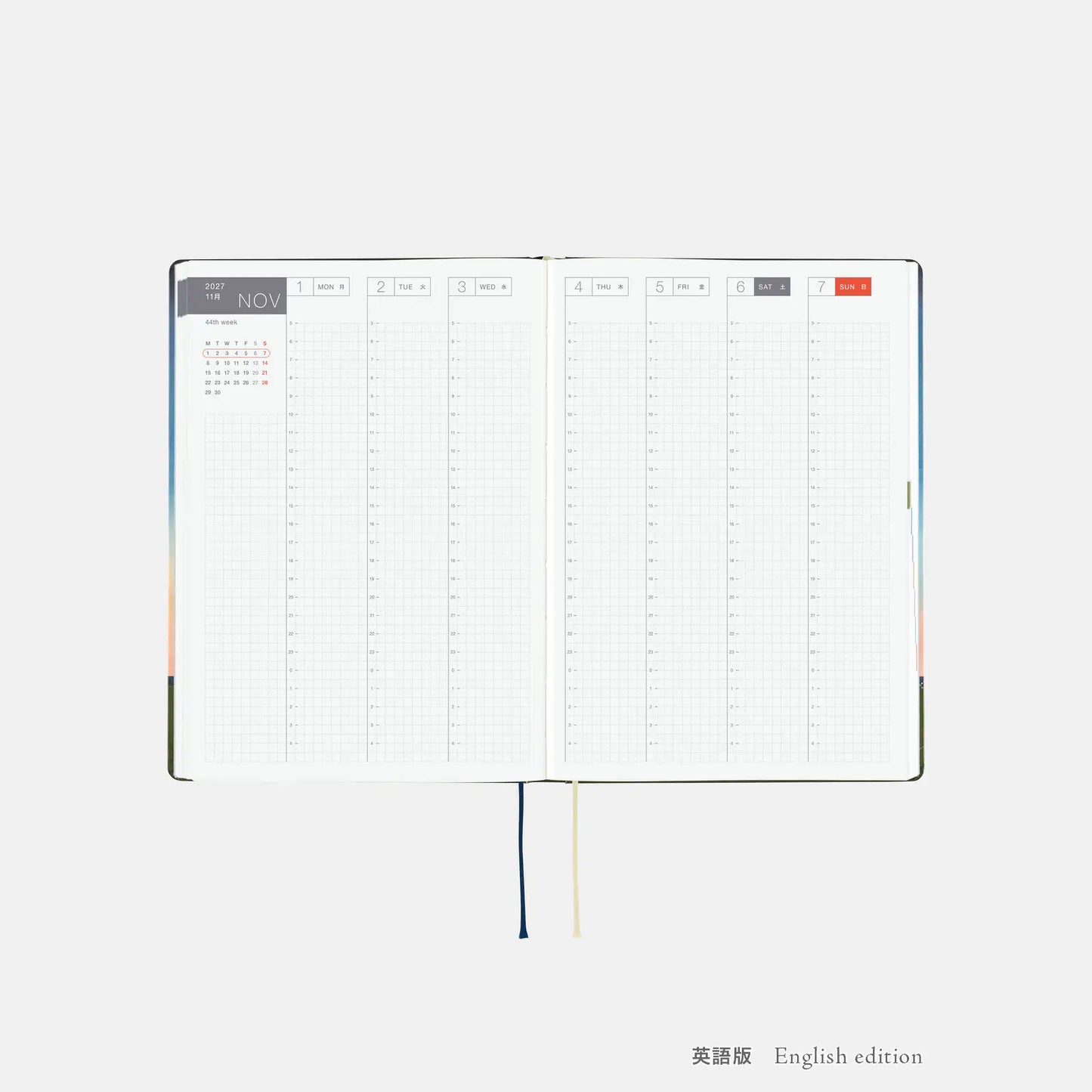 Hobonichi Techo 2027 Hiroko Kubota: String Telephone Until the Moon is Full HON / A5 Size / Daily / Jan start / Mon start - English Edition
