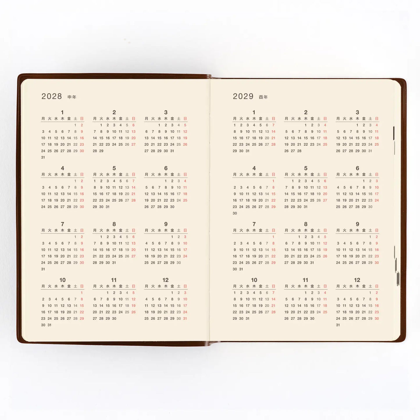 Hobonichi Techo 2027 Hobonichi 5-Year Techo Japanese Book (2027-2031) A6 Size / 2027-2031 / Five Years in One Book