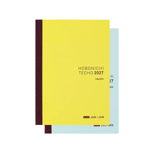 Hobonichi Techo 2027 Japanese Cousin Avec Books A5 size / Daily 6-month x 2 book set / Jan start / Mon start - Japanese Edition