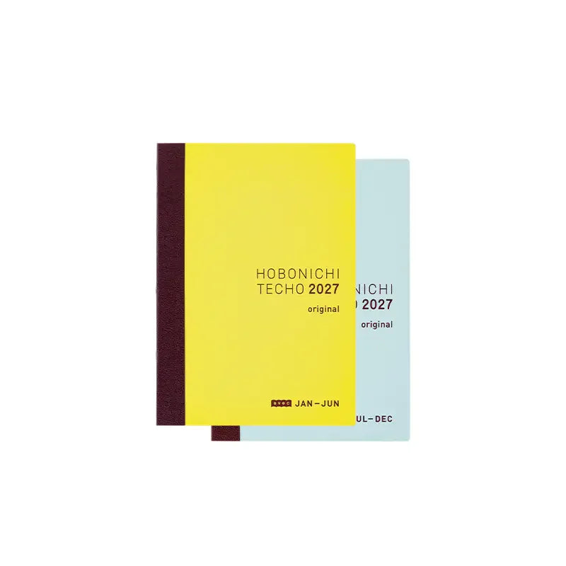 Hobonichi Techo 2027 Japanese Original Avec Books A6 size / Daily 6-month x 2 book set / Jan start / Mon start - Japanese Edition