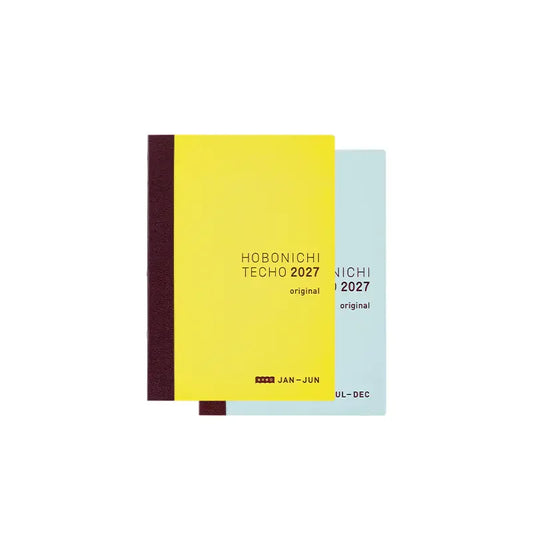 Hobonichi Techo 2027 Japanese Original Avec Books A6 size / Daily 6-month x 2 book set / Jan start / Mon start - Japanese Edition