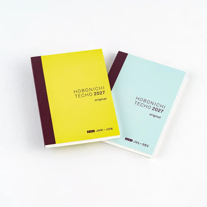 Hobonichi Techo 2027 Japanese Original Avec Books A6 size / Daily 6-month x 2 book set / Jan start / Mon start - Japanese Edition