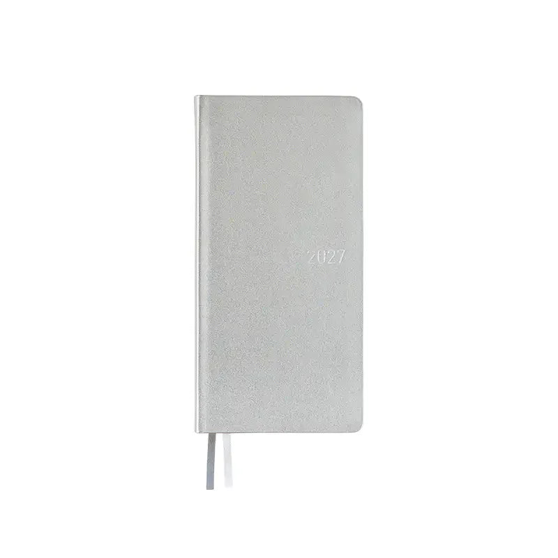 Hobonichi Techo 2027 Leather: Noble Silver Weeks Hardcover Book / Weekly Horizontal / Jan start / Mon start - English Edition