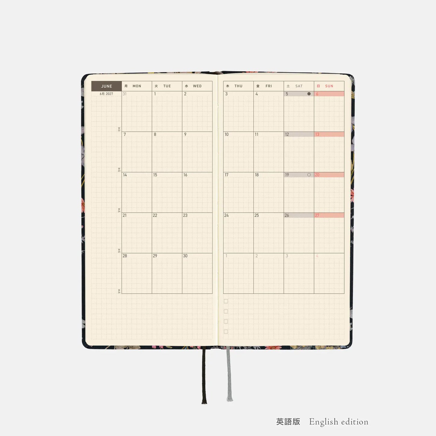 Hobonichi Techo 2027 Liberty Fabrics: Floral Remedy Weeks Hardcover Book