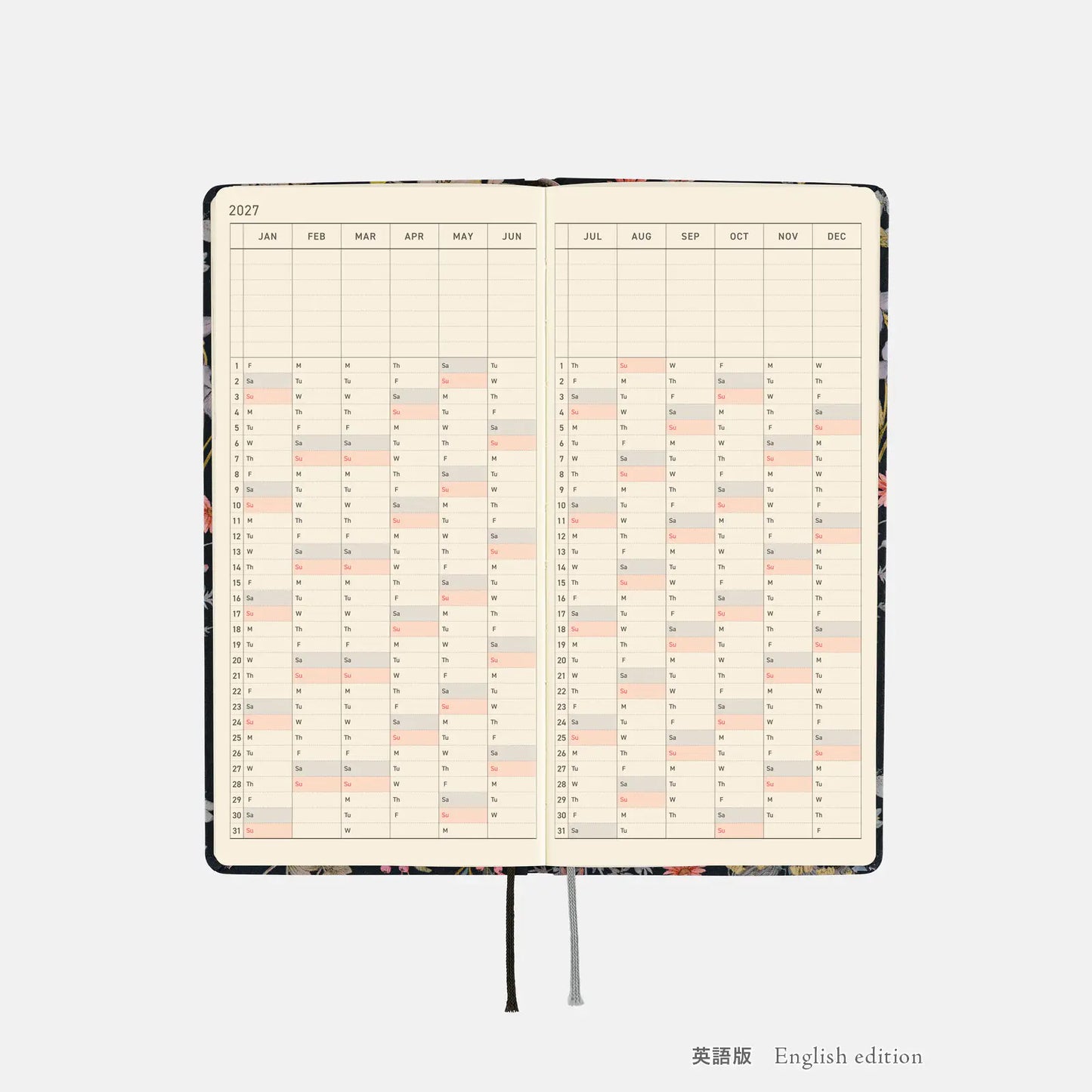 Hobonichi Techo 2027 Liberty Fabrics: Floral Remedy Weeks Hardcover Book