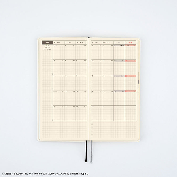 Hobonichi Techo 2027 Loft Exclusives edition - Classic Pooh: Story Time Weeks Hardcover Book - Japanese Edition