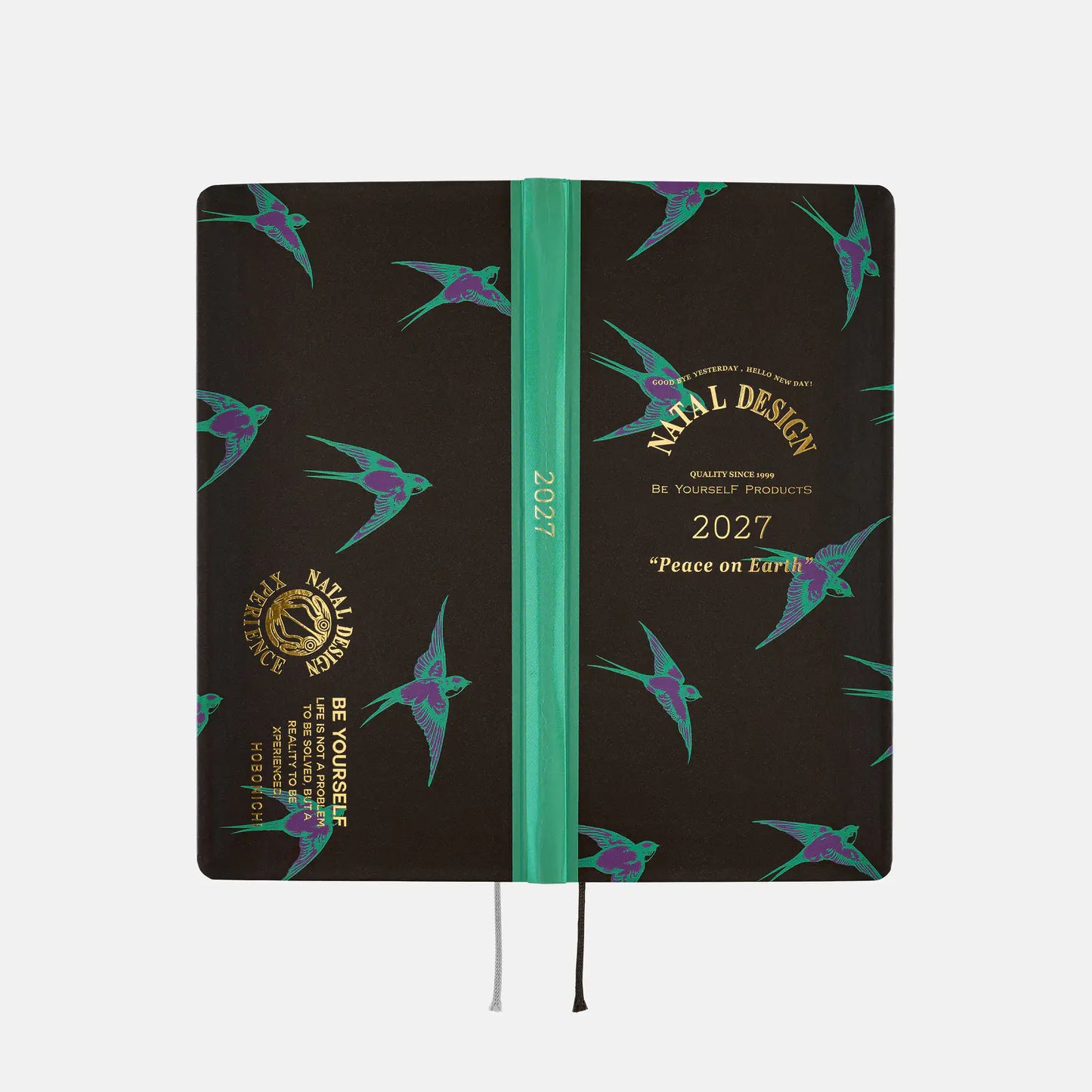Hobonichi Techo 2027 Natal Design: Lucky Swallow Weeks Hardcover Book / Weekly Horizontal / Jan start / Mon start - English Edition