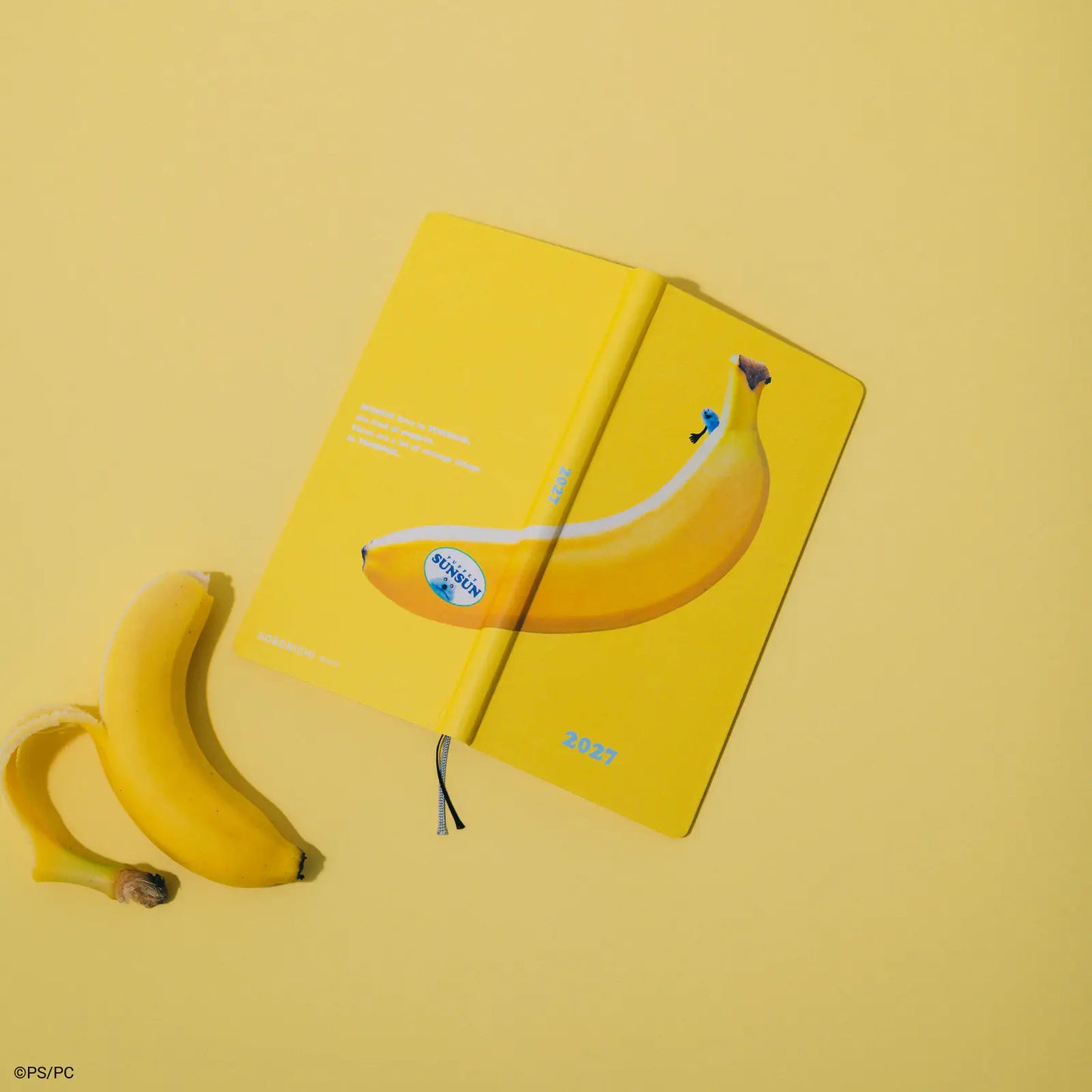 Hobonichi Techo 2027 PUPPET SUNSUN: Banana Weeks Hardcover Book / Weekly Horizontal / Jan start / Mon start - English Edition