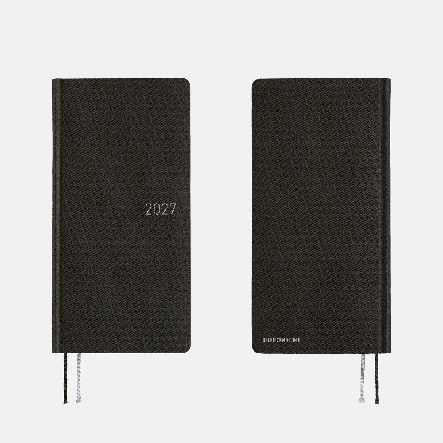Hobonichi Techo 2027 Paper Series: Black Argyle Weeks Hardcover Book / Weekly Horizontal / Jan start / Mon start - English Edition