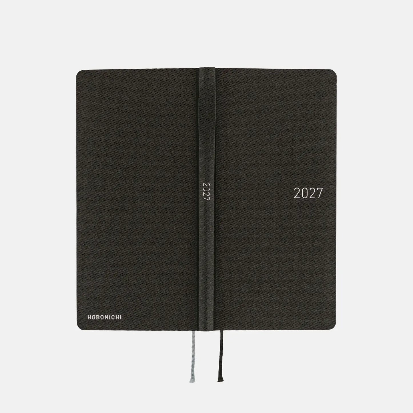 Hobonichi Techo 2027 Paper Series: Black Argyle Weeks Hardcover Book / Weekly Horizontal / Jan start / Mon start - English Edition