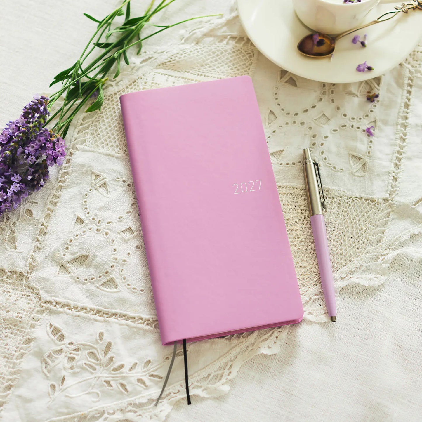 Hobonichi Techo 2027 Smooth: Lavender Milk Weeks Softcover Book / Weekly Horizontal / Jan start / Mon start - English Edition