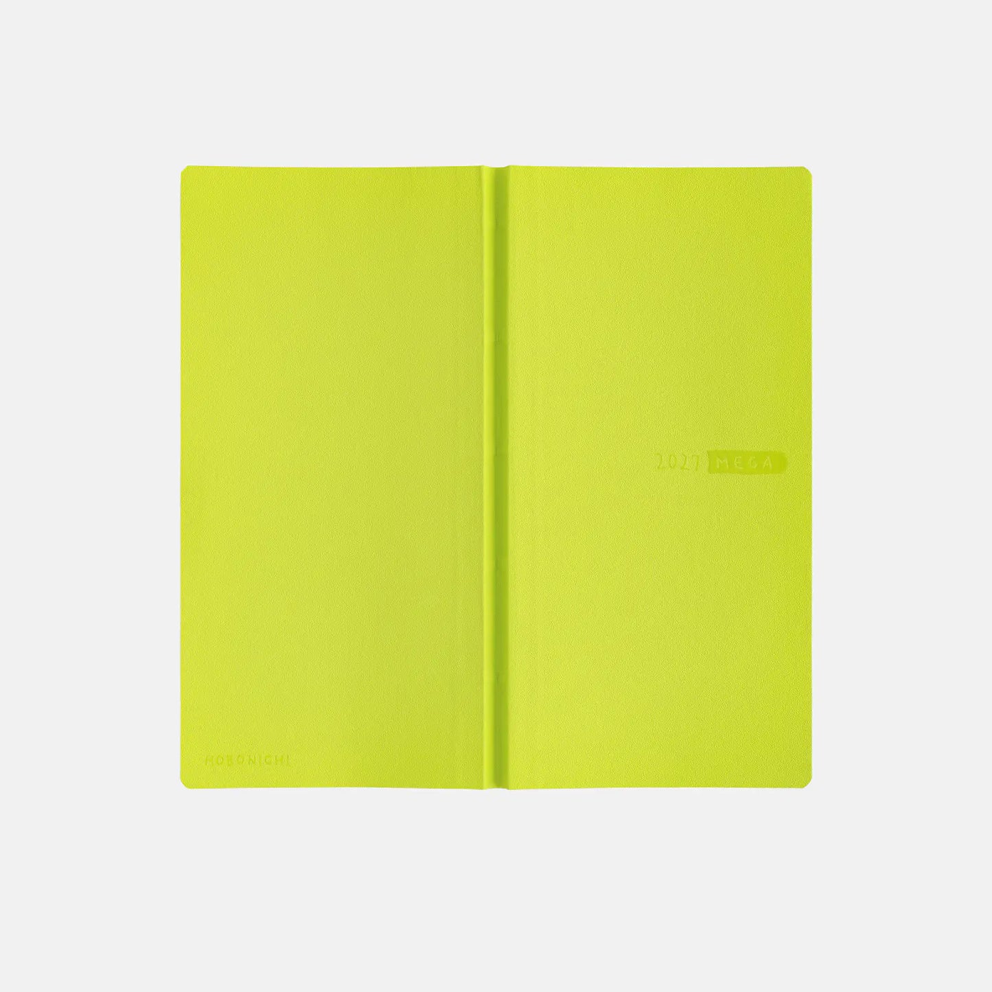 Weeks MEGA, Hobonichi Techo 2027 Sneaker: Lime Green Weeks Mega Softcover Book / Weekly Horizontal / Jan start / Mon start - English Edition