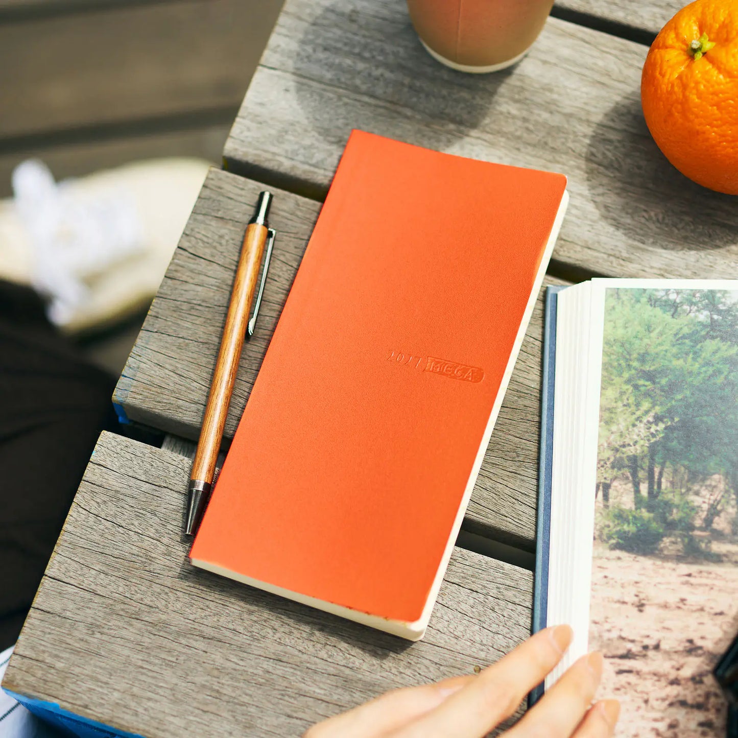 Weeks MEGA, Hobonichi Techo 2027 Sneaker: Mandarin Orange Weeks Mega Softcover Book / Weekly Horizontal / Jan start / Mon start - English Edition