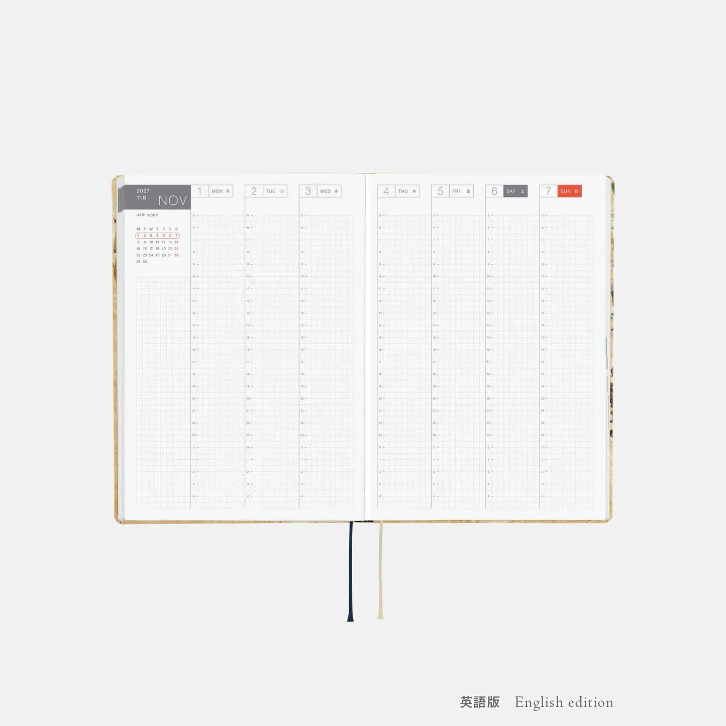 Hobonichi Techo 2027 V&A Series: Vine HON / A5 Size / Daily / Jan start / Mon start - English Edition