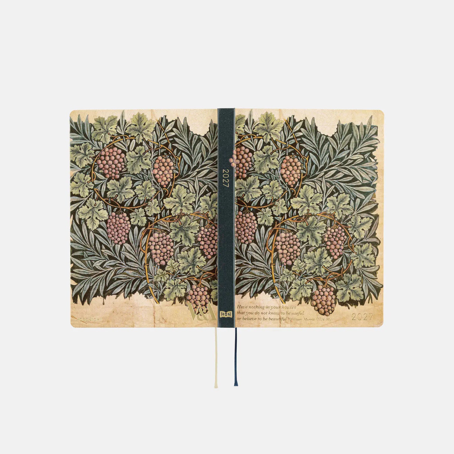 Hobonichi Techo 2027 V&A Series: Vine HON / A5 Size / Daily / Jan start / Mon start - English Edition
