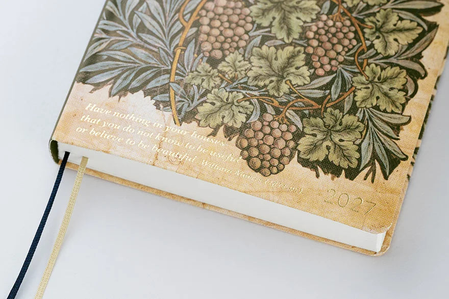 Hobonichi Techo 2027 V&A Series: Vine HON / A6 Size / Daily / Jan start / Mon start - English Edition