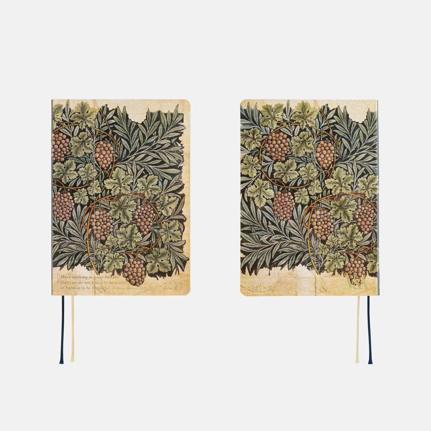 Hobonichi Techo 2027 V&A Series: Vine HON / A6 Size / Daily / Jan start / Mon start - English Edition