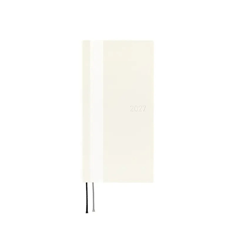 Hobonichi Techo 2027 White Line: Ivory Weeks Softcover Book / Weekly Horizontal / Jan start / Mon start - English Edition