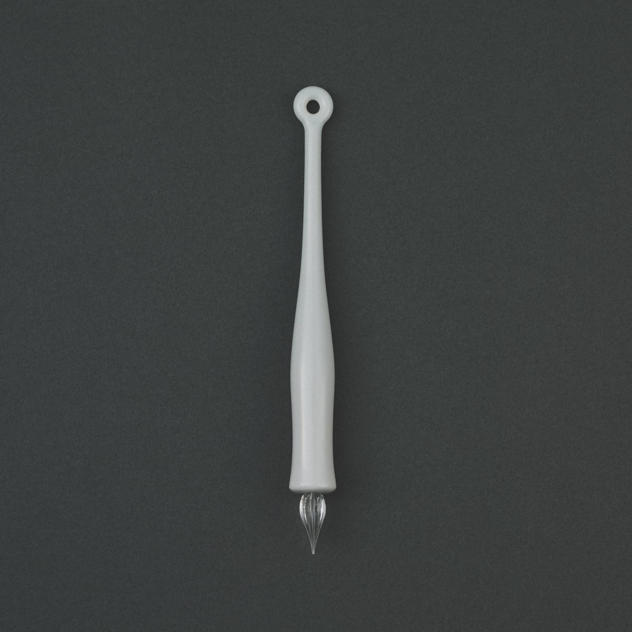 Imari Yaki(ware) Body Glass Dip Pen - White -, Japanese glass dip pen