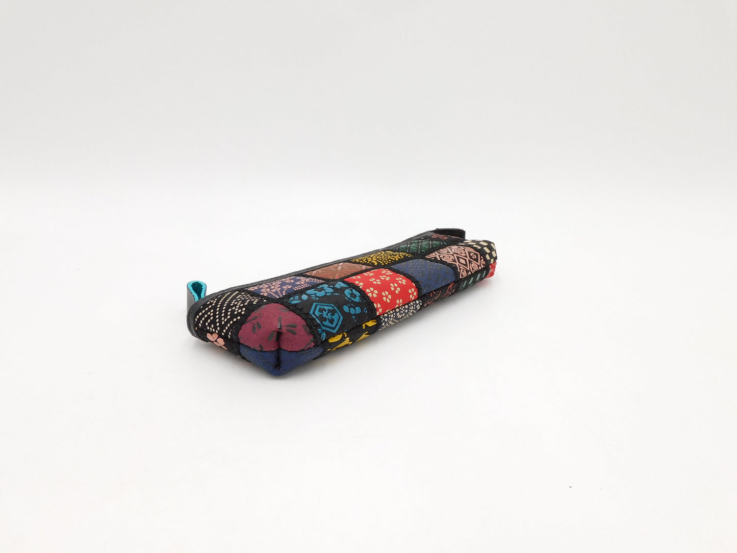 Inden Japanese Deerskin Leather Pencil Case - Patchwork / Multi Color - , Made in Japan,  Japanese traditional craft pencil case
