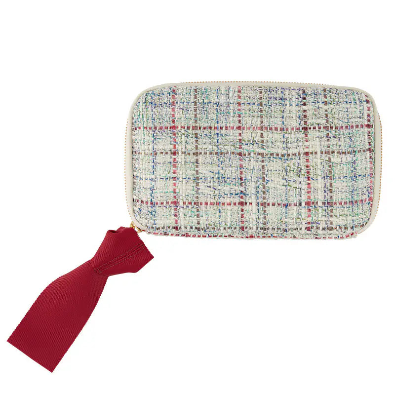 Iwate Home Spun: Lamé Tweed Drawer Pouch Áne,  Hobonichi Drawer Pouch Áne