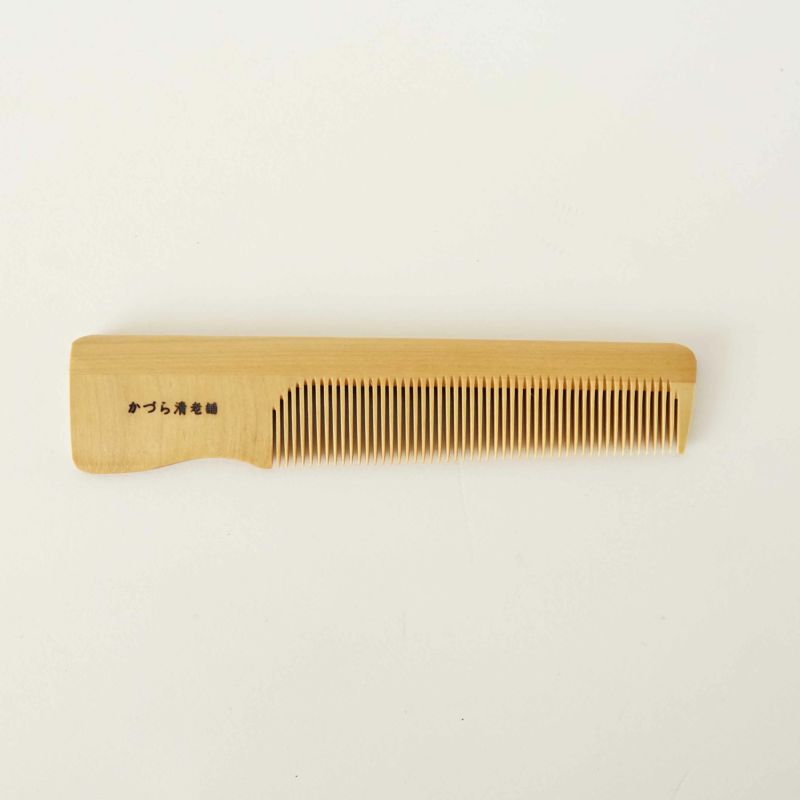 Japanese Akane (Madder) Comb with Chirimen (Crepe Fabric) Case ,  Handmade in Kyoto, Japan,  Japanese traditional hair comb