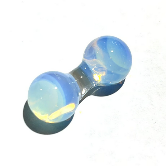 Japanese Glass Dip Pen Rest - White Opal -