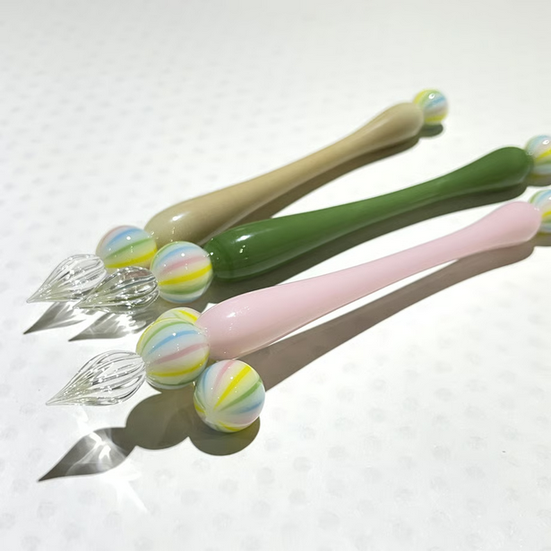 Japanese Glass Dip Pen Rest - Candy -