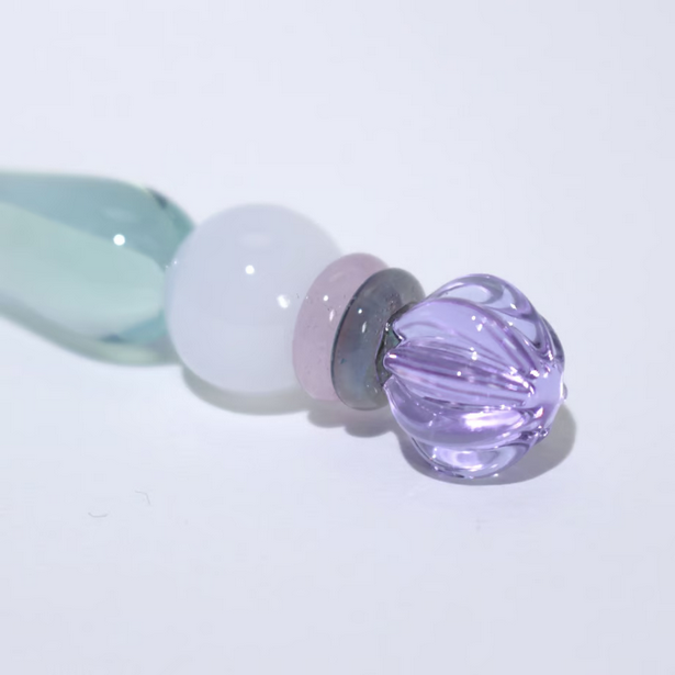 Japanese Glass Dip Pen - Crown / Light Blue - , Gifts for Writers