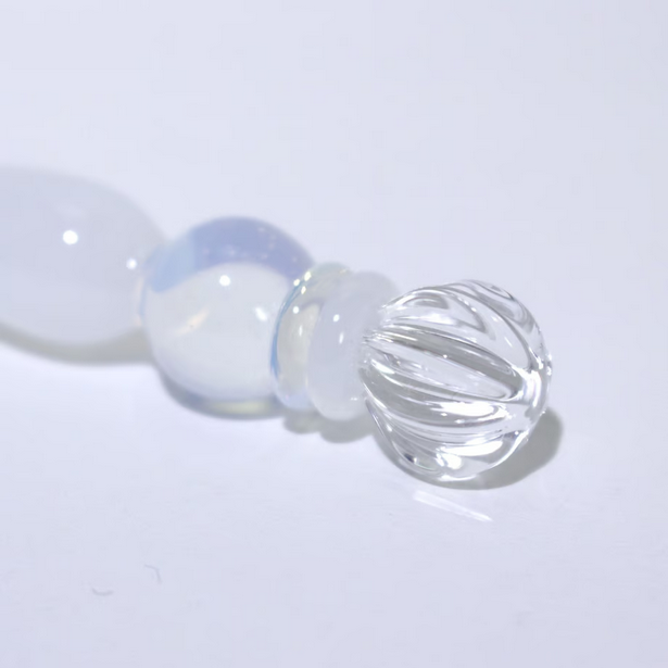 Japanese Glass Dip Pen - Crown / White Opal - , Gifts for Writers