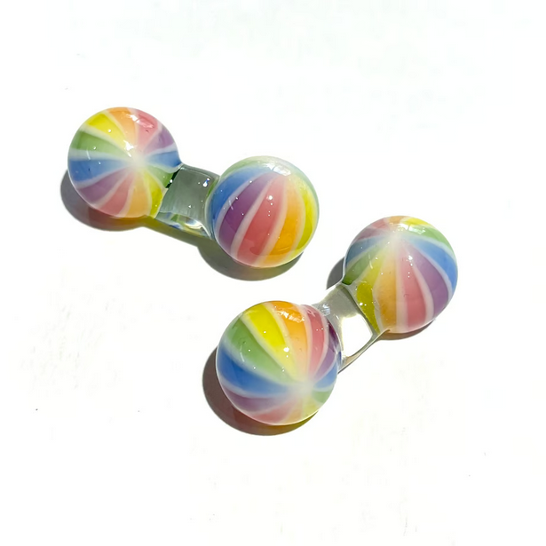 Japanese Glass Dip Pen Rest - Rainbow -