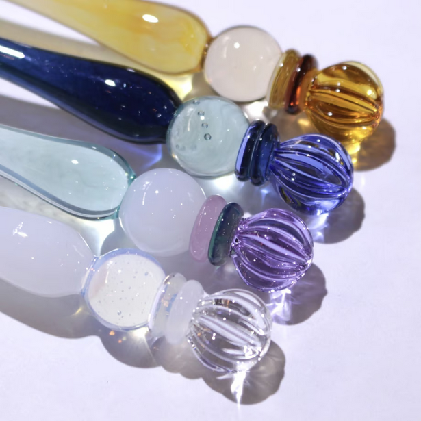 Japanese Glass Dip Pen - Crown / Light Blue - , Gifts for Writers