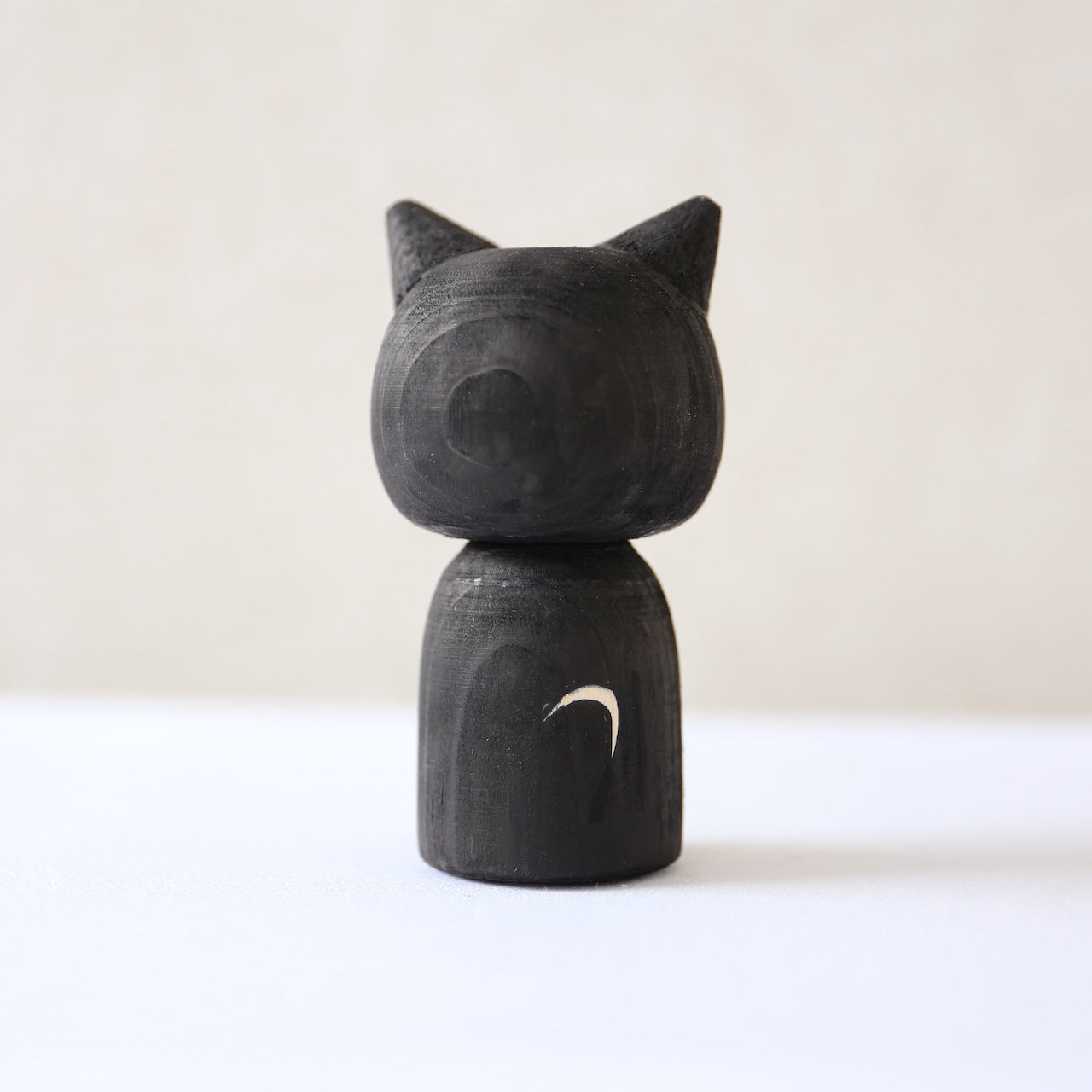 Japanese Kokeshi Doll - Black Cat -