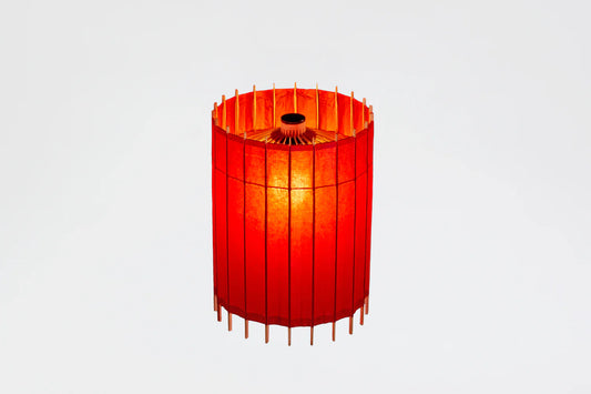 Japanese Umbrella Table Lamp - Red - , Made in Kyoto Japan, traditional japanese lamp