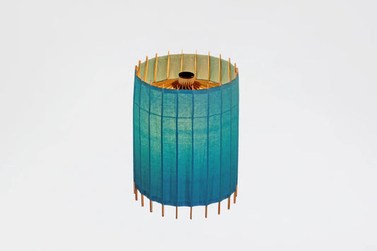Japanese Umbrella Table Lamp - Sora-Iro (sky blue) - , Made in Kyoto Japan, traditional japanese lamp