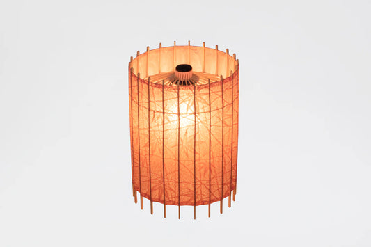 Rakusui Paper Japanese Umbrella Table Lamp - Autumn leaves (Orange) - , Made in Kyoto Japan, traditional japanese lamp