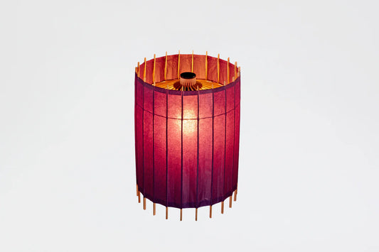 Japanese Umbrella Table Lamp - Purple - , Made in Kyoto Japan, traditional japanese lamp