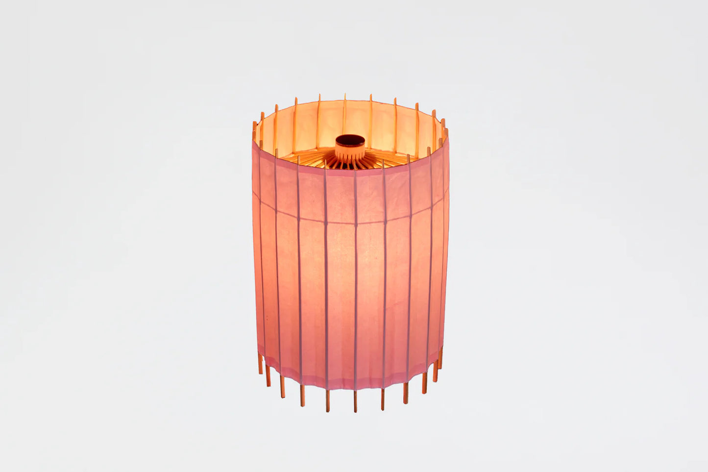 Japanese Umbrella Table Lamp - Toki-Iro (pale pink) - , Made in Kyoto Japan, traditional japanese lamp