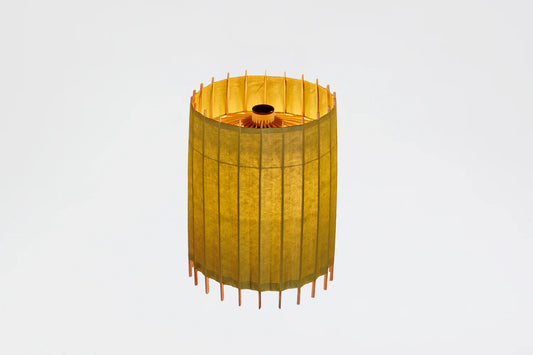 Japanese Umbrella Table Lamp - Moegi-Iro (light yellowish green) - , Made in Kyoto Japan, traditional japanese lamp