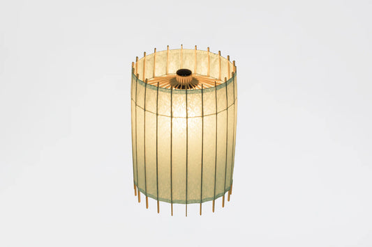 Rakusui Paper Japanese Umbrella Table Lamp - Koume (Green) - , Made in Kyoto Japan, traditional japanese lamp