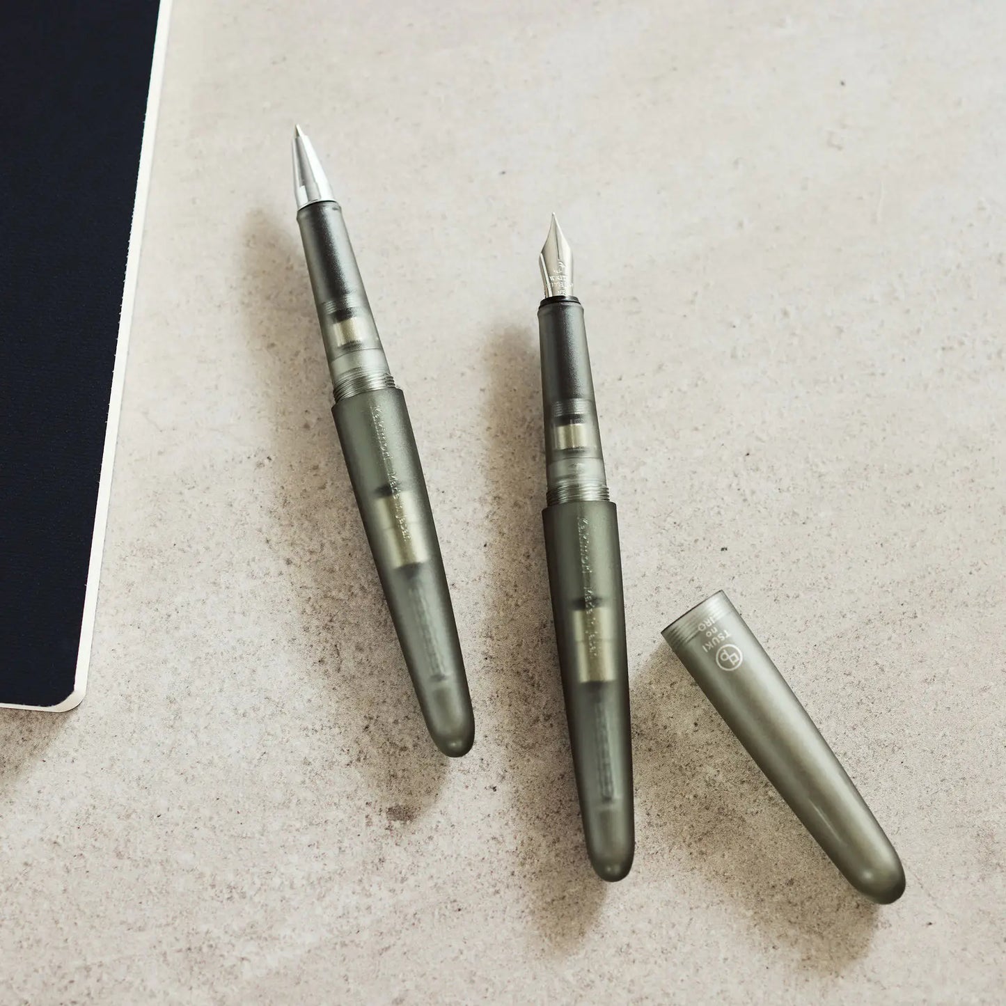 Kakimori x TSUKI no IRO: Frost Fountain Pen (EF) / Rollerball Pen, 2027 Hobonichi Accessories