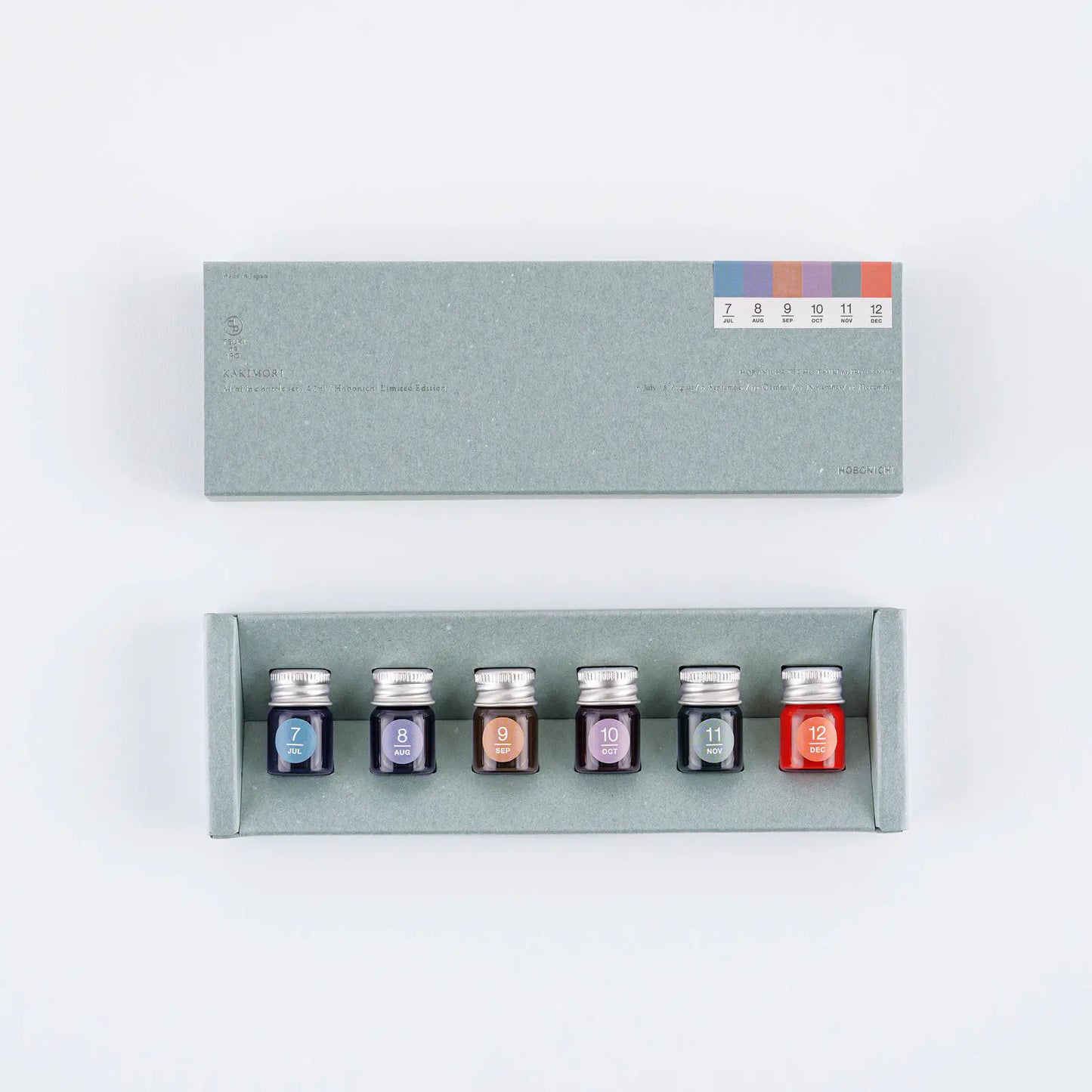 Kakimori x TSUKI no IRO: Mini Ink Bottle Set Jan-Jun Set / July-Dec Set, 2027 Hobonichi Accessories