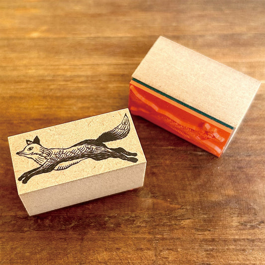 Kinotorico Wooden Rubber Stamp - Fox -, Kinotorico stamp