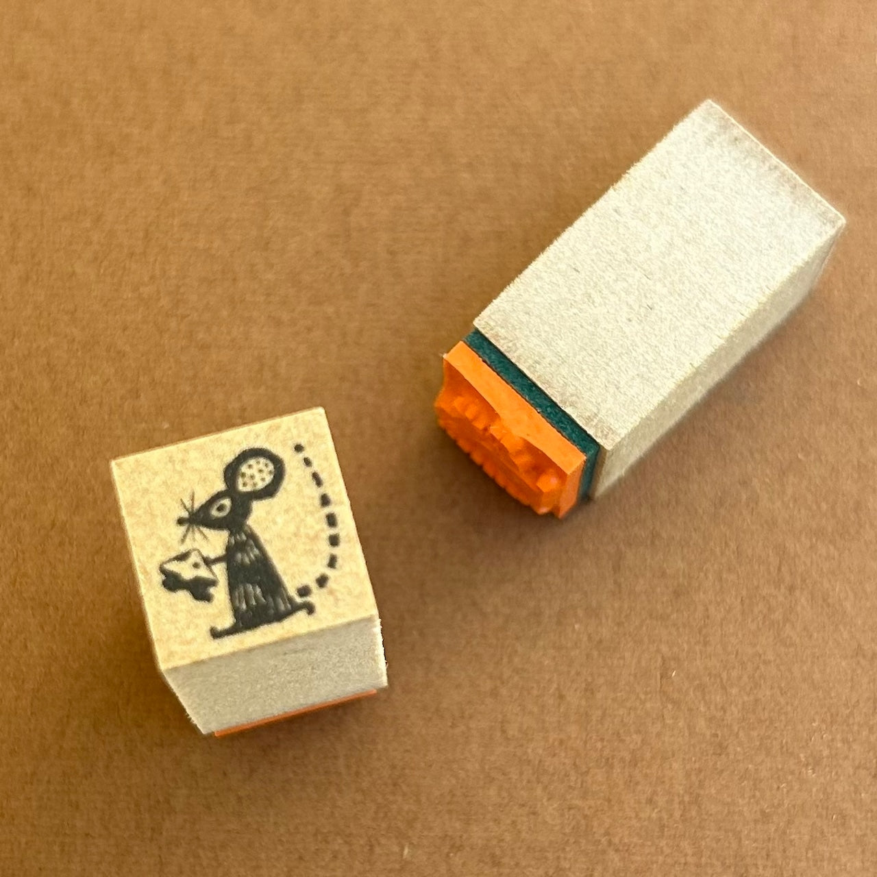 Kinotorico Wooden Rubber Stamp - Mouse -, Kinotorico stamp
